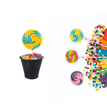 Imagem de 20 Mini vaso cachepot metal decoração festas preto 7,5cm