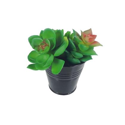 Imagem de 20 Mini vaso cachepot metal decoração festas preto 7,5cm