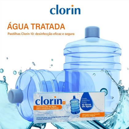 Imagem de 20 Pastilhas Purificadora Água Potável Clorin