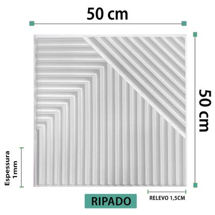 Imagem de 20 Placas Decorativas 3d Revestimentos Paredes Tetos Ripado Kit 5m²