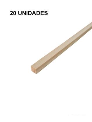 Imagem de 20 Ripas Sarrafos De Pinus 1x1x30cm Aplainado Artesanato