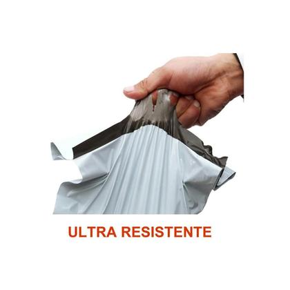 Imagem de 20 Saco Plástico Branco Lacre Sedex 19X25 Resistente