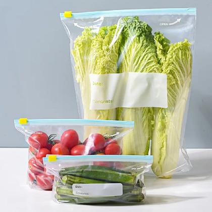 Imagem de 20 Sacos Herméticos Transparente Abre e Fecha Para Alimentos