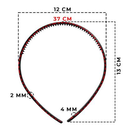 Imagem de 20 Tiara Arco Fina 4mm E Palito Liso Preto Adulto Decorar