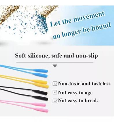 Imagem de 20 Uni Cordinha Óculos Salva Óculos Cordão Silicone Preto