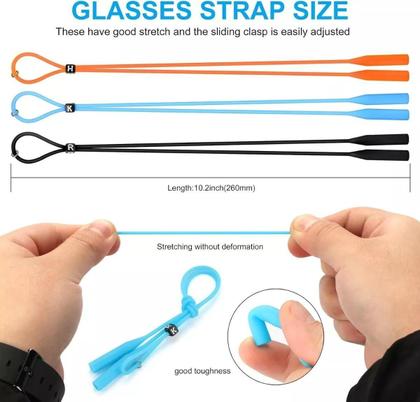 Imagem de 20 Uni Cordinha Óculos Salva Óculos Cordão Silicone Preto