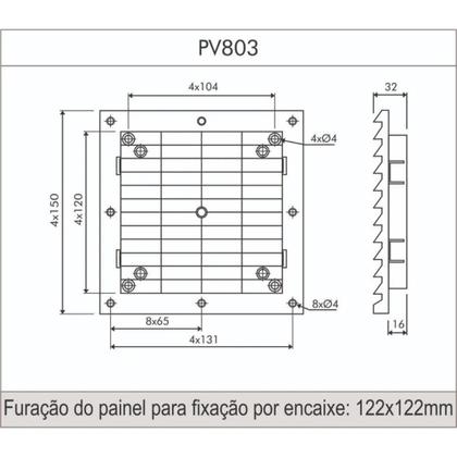 Imagem de 20 Venezianas Grelha C/ Filtro Para Microventilador Metaltex