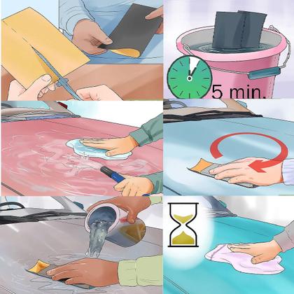 Imagem de 20 x Lixas dÁgua 28x23cm Desbaste Eletro Úmida Massa Auto Folha KaQi