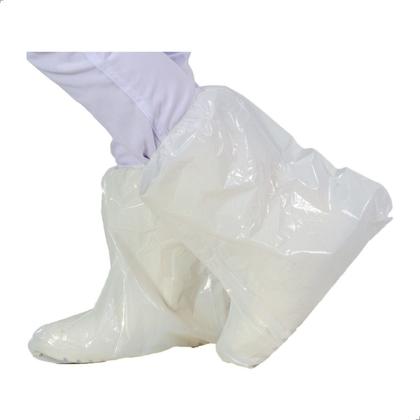Imagem de 200 botas polietileno c/elastico impermeavel branca  aradesc