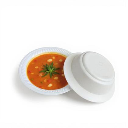 Imagem de 200 Pratos Pratinho Cumbuca Tigela Isopor Fundo 15cm-200ml