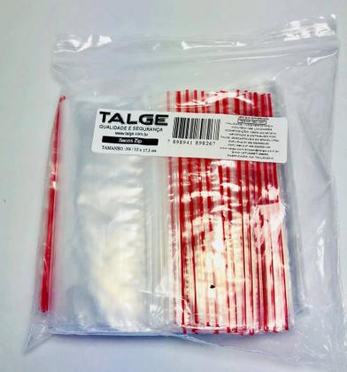 Imagem de 200 Sacos Saquinho Zip Lock 12x17cm Plastico zip