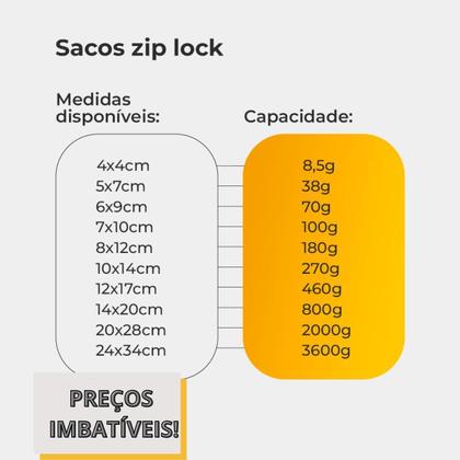 Imagem de 200 Sacos Zip Lock 7X10Cm Saquinho Hermético Abre E Fecha