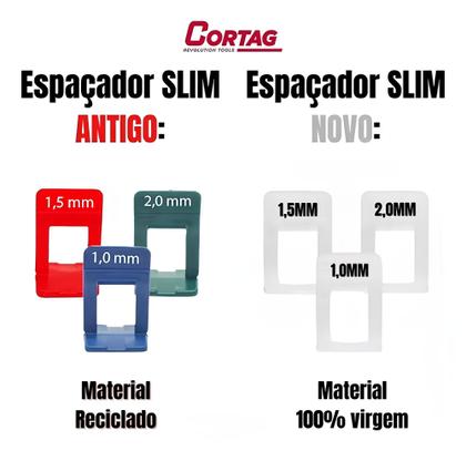 Imagem de 2000 Espaçadores Cortag Nivelador Slim 400 Cunhas Slim 2,0mm