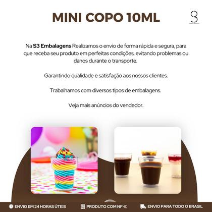 Imagem de 200U Copo Mini Acrílico Ceia Doces Mousses Transparente 10ml