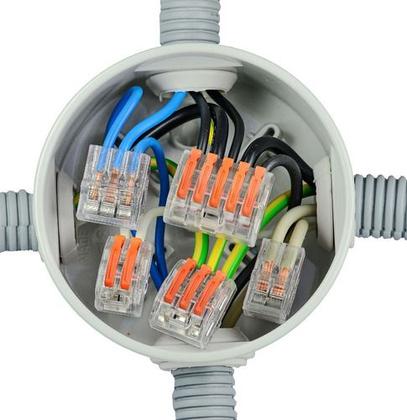 Imagem de 200x Conector Elétrico Emenda Rápida Alavanca Borne 5 Fios