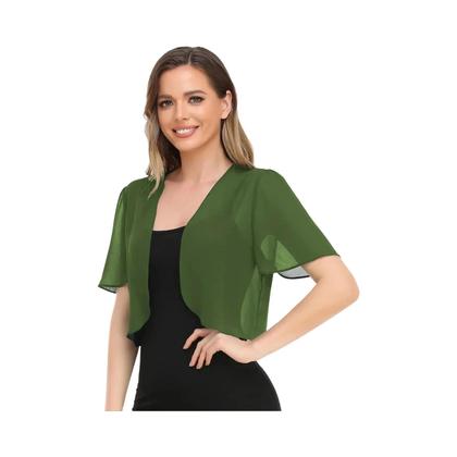 Imagem de 2022 europa e os estados unidos verão novo chiffon de manga curta cardigan casaco superior feminino