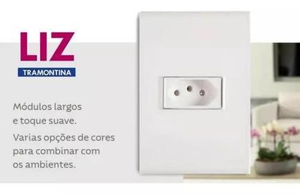 Imagem de 20Conj Montado 1 Interruptor Simples 1 Tomada Liz Tramontina