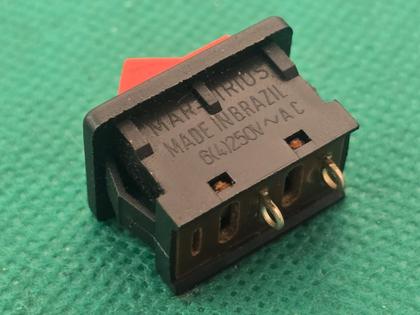 Imagem de 20x Chave Gangorra 15x21mm Vermelho 4amp 250v Margirius