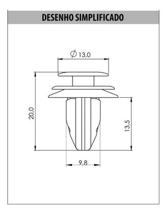 Imagem de 20x Grampo Presilha Coluna Lateral Porta Malas Accord Civic