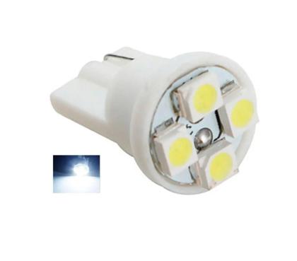 Imagem de 20X Lâmpada Automotiva T10 Cabeça Reta 4Led 12V Super Branca