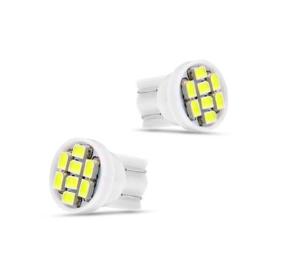 Imagem de 20X Lâmpada Automotiva T10 Cabeça Reta 8led 12v Super Branca