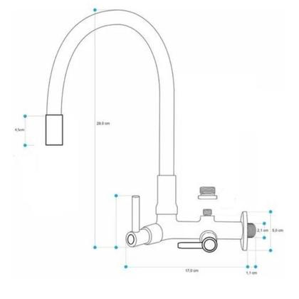 Imagem de 2162 C80 Torneira Preta Gourmet Bica Móvel Parede Cozinha Tubo Flexível Saída Filtro 1/2 Purificadores 1/4