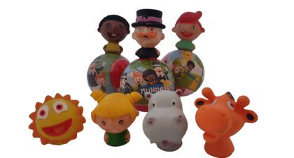 Imagem de 22 Brinquedos Dedoches Mundo Bita. Lembrancinha para Festa Mundo Bita. Produto Novo e Lacrado.