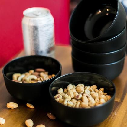 Imagem de 24 Cumbucas Pretas 300ml Uno Coza Tigela Bowl Culinário 11,5x5cm Redondo