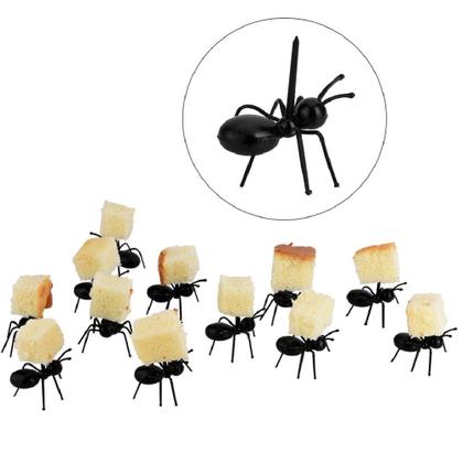 Imagem de 24 Espetos p/ Petiscos Comidas Doces e Frutas - Formigas