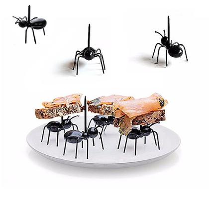 Imagem de 24 Espetos p/ Petiscos Comidas Doces e Frutas - Formigas