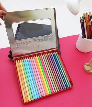 Imagem de 24 Lápis de Cor Faber-Castell 10 Pastel 4 Neon 10 Metálico