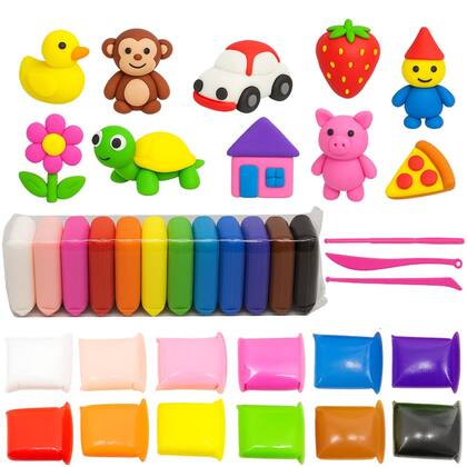 Imagem de 24 Massinhas Argila EVA que Pula Infantil Brinquedo Não Suja