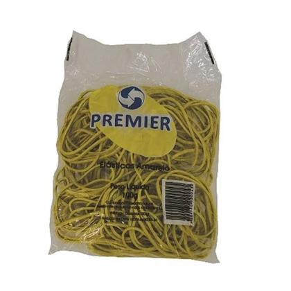 Imagem de 24 Pacotes de Elásticos Amarelo C/120 Unidades 100g Premier