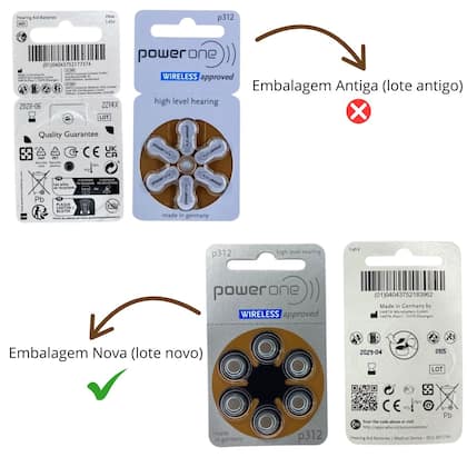 Imagem de 24 Pilhas Baterias 312 Pr41 Aparelho Auditivo Extra Power One