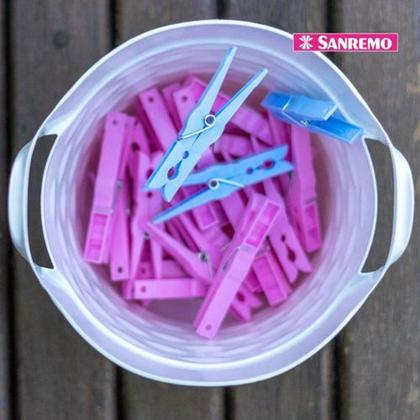 Imagem de 24 Pregadores De Roupa Prendedor Varal Plástico Sanremo