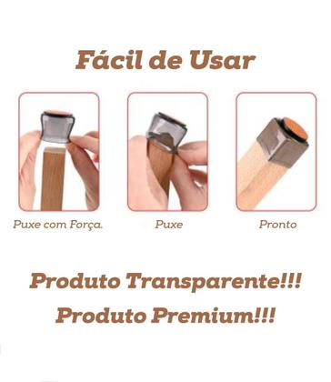 Imagem de 24 Protetores Para Pé De Cadeiras Silicone Com Feltro Maior