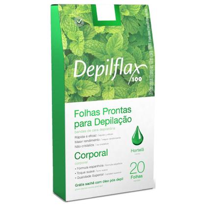 Imagem de 240 Folhas Pronta Corporal Depilflax Morango Hortelã Natural
