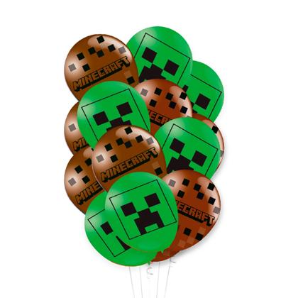 Imagem de 25 Balão Bexigas Festa Minecraft decoração aniversário n9"