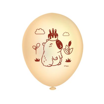 Imagem de 25 Bexigas Balão Festa Capivara Decoração completa 9pol