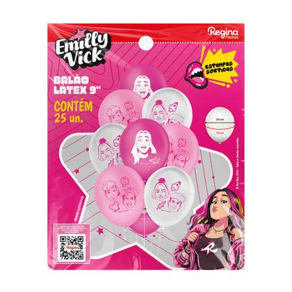 Imagem de 25 Bexigas Balão Festa Emilly Vick Decoração Aniversario n9"