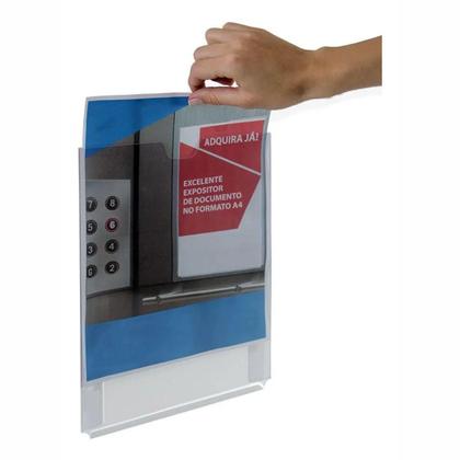 Imagem de 25 Display A5 Expositor Folhas Quadro Aviso Parede Pet Horiz