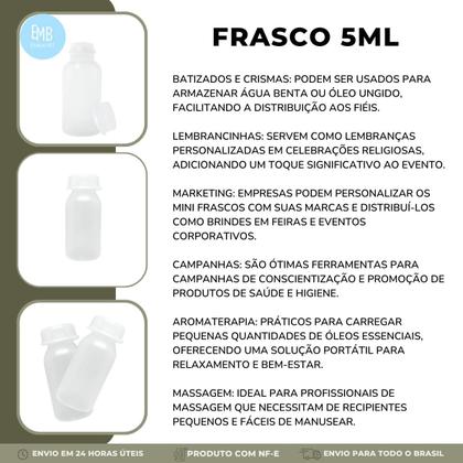 Imagem de 25 Frasco Para Oleos De Uncao Com Tampa De Pressao 5ml