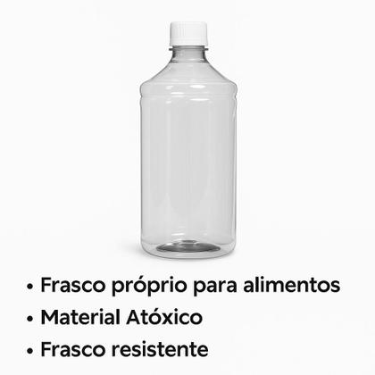 Imagem de 25 Frascos Plástico Cristal Pet 500ml - Tampa Rosca Lacre