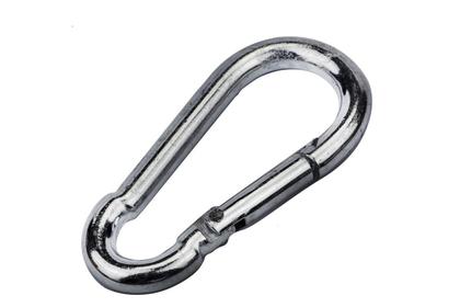 Imagem de 25 Mosquetão Trava Mola 9x90mm Aço Galvanizado 180kgf