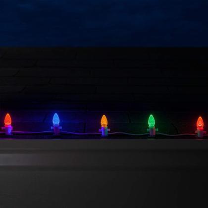 Imagem de 25 Pacote Iluminação Wintergreen OptiCore C7 LÂMPADAS de Natal LED - Substituição LED Luzes de Natal Pesada Duty Premium Ao Ar Livre Luzes de Natal, Base E12 (Faceted Multicolor)