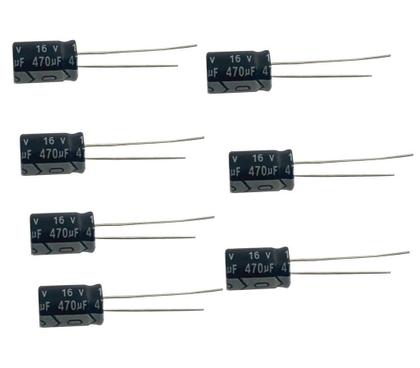 Imagem de 25 PÇS CAPACITOR ELETROLITICO 470X16V - 470 UF X 16V - 105º