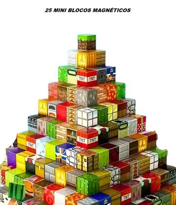 Imagem de 25 Peças Brinquedo Magnéticos Blocos De Construção Minecraft