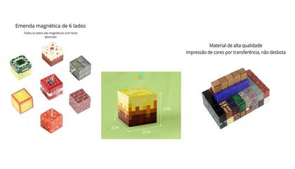 Imagem de 25 Peças Brinquedo Magnéticos Blocos De Construção Minecraft