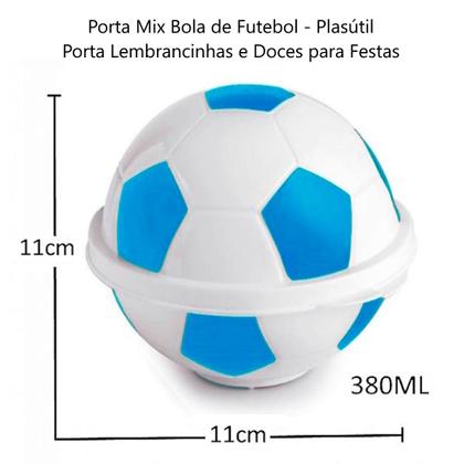 Imagem de 25 Pote Mix Bola de Futebol Azul City Festa Infantil Lembrancinha p/ Sacola Surpresa