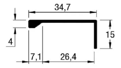 Imagem de 25 Puxadores Móveis Alternativa 8015 Alumínio 128mm Preto